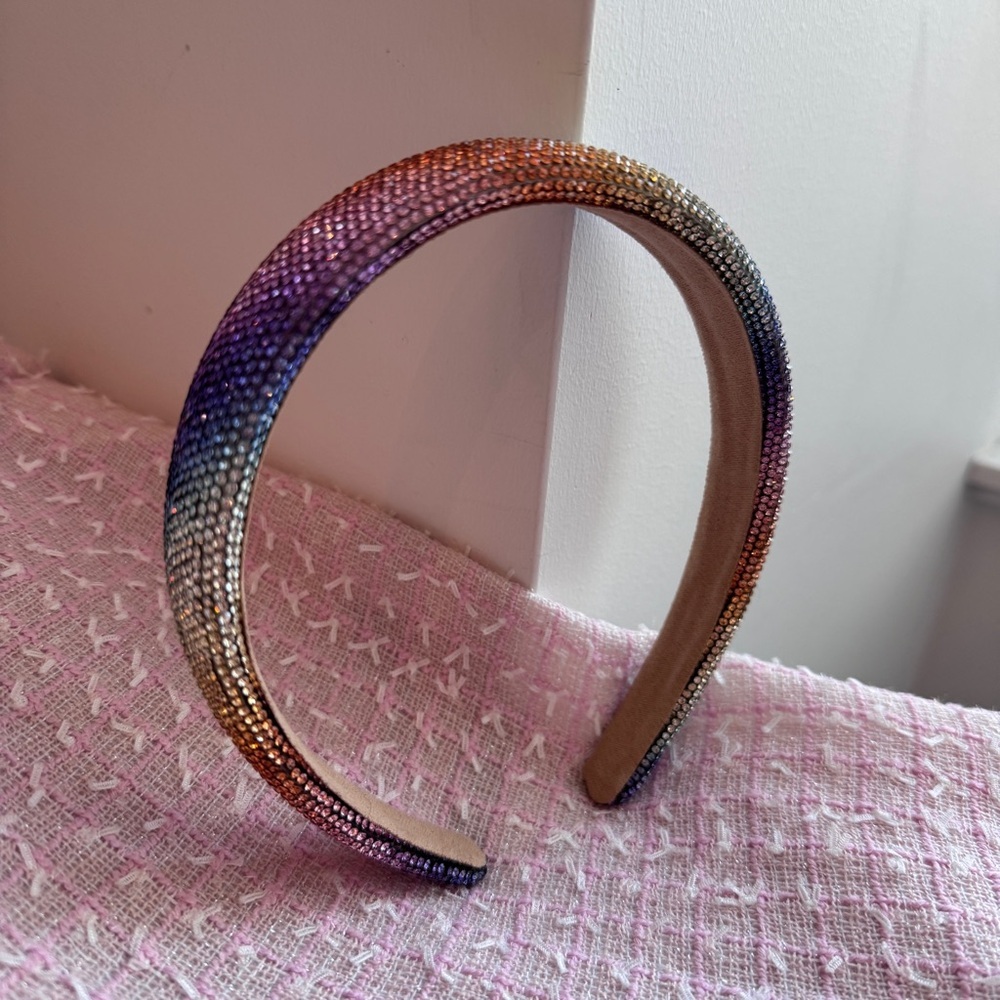 Sparkling Rainbow/Multicolor Crystal Headband - Picture 9 of 10